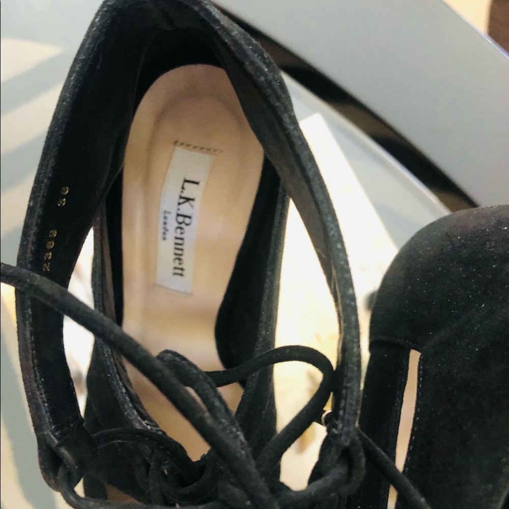 L.K. Bennett Suede Lace Up Heels - Picture 5 of 6